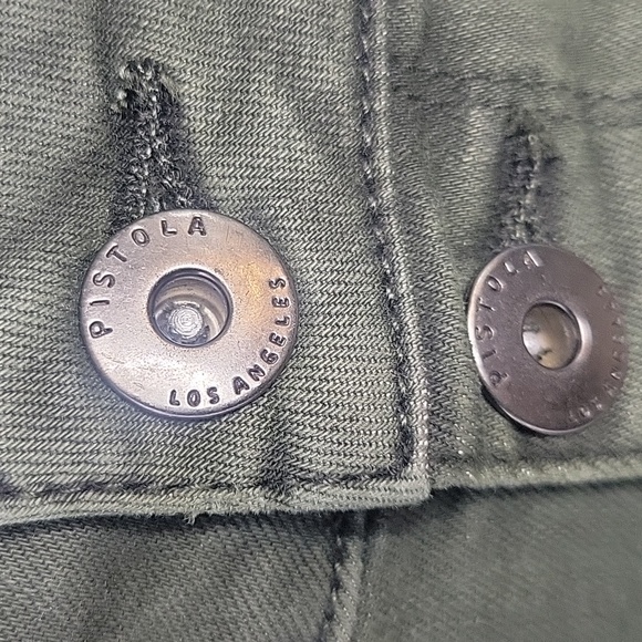 Pistola High Rise Women Five Button Jeans in Olive Green Size 27 - Picture 5 of 8